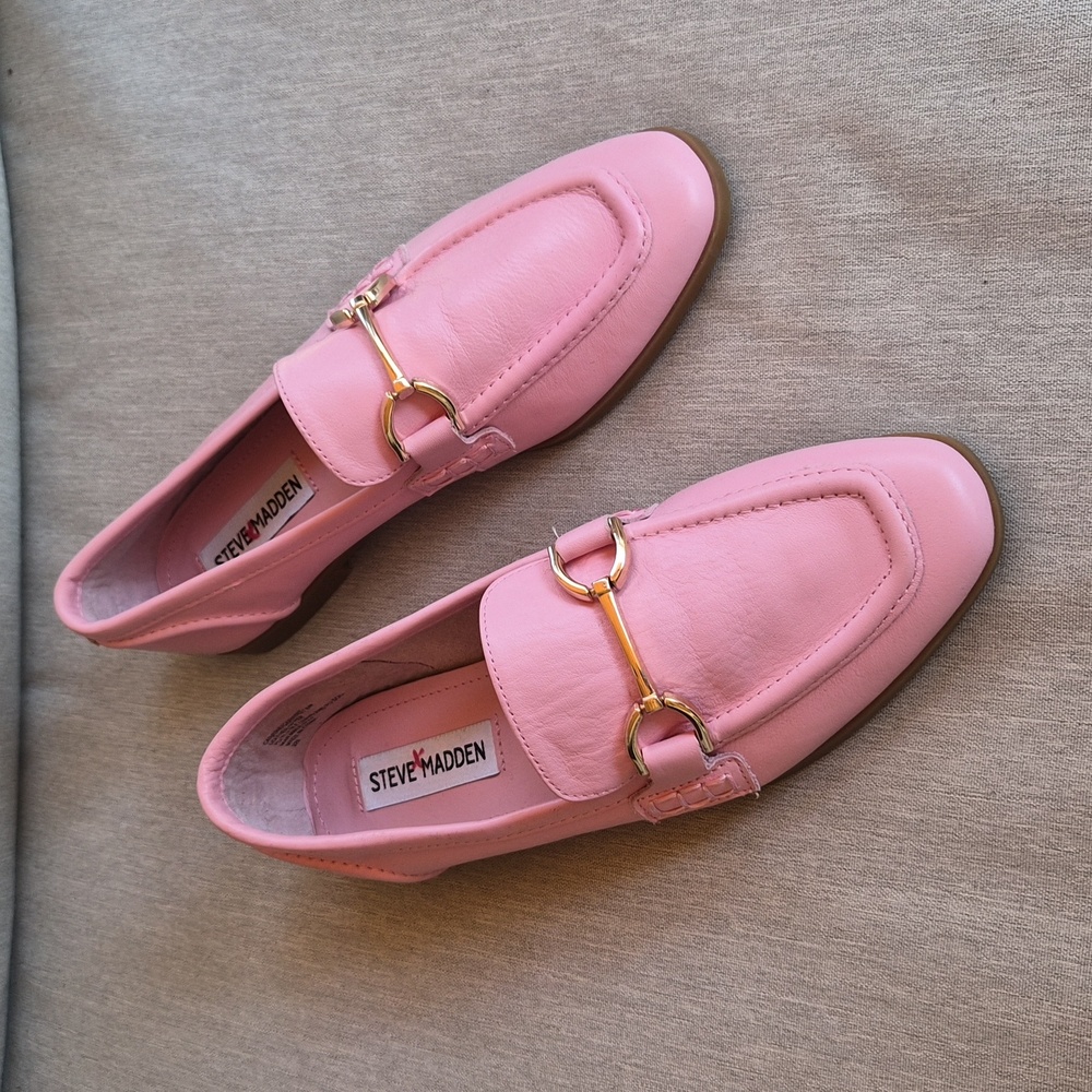 Steve Madden Pink Carrine Loafers - Picture 2 of 6